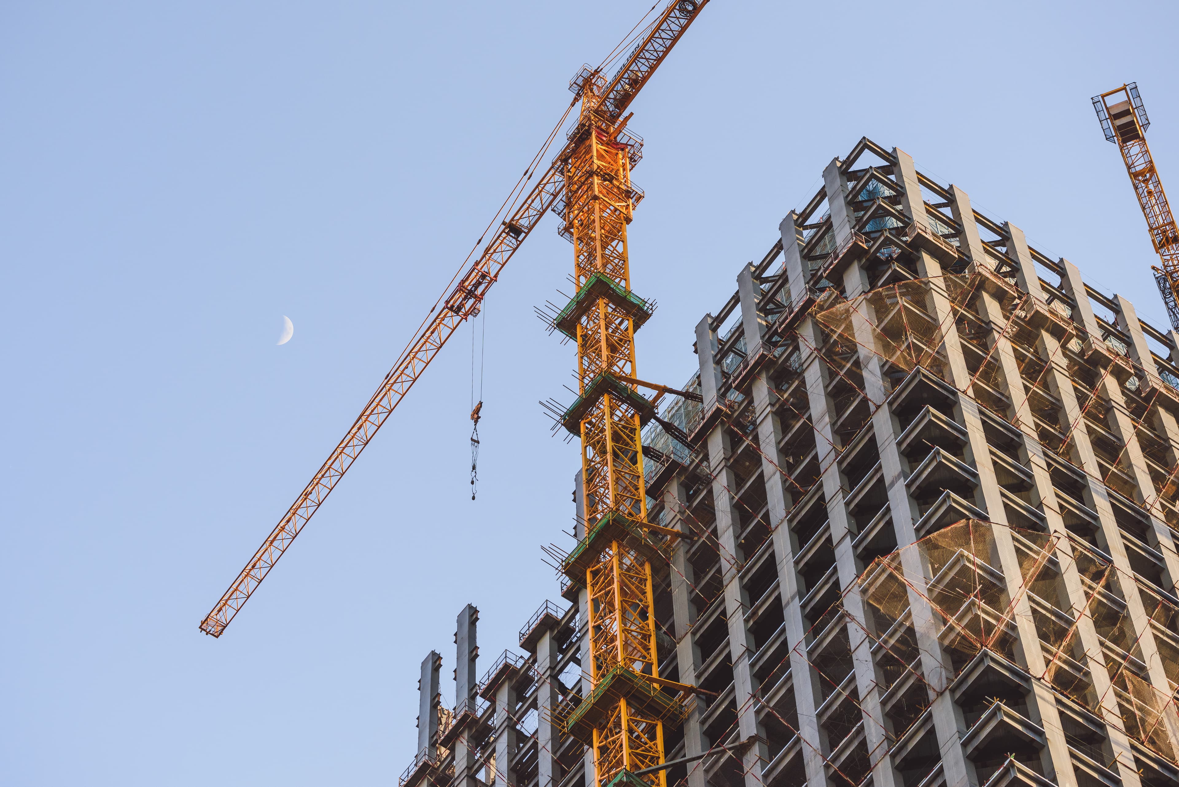 Under construction high-rise building, Beijing, China